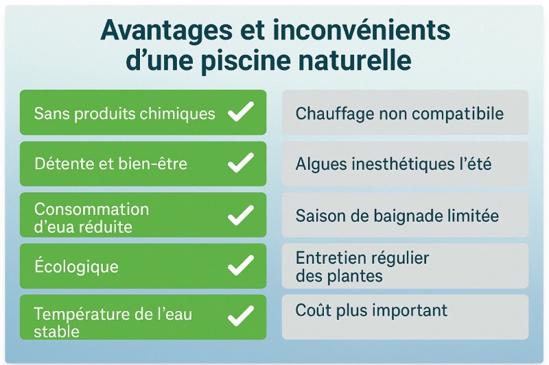 avantage et incovenient piscine naturelle avantage et incovenient piscine naturelle